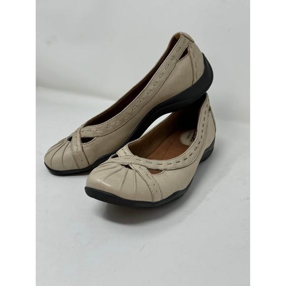 Clarks Artisan Leather Flats Balletcore Slip On Casual Shoes Comfort Walking 8 - Picture 1 of 10